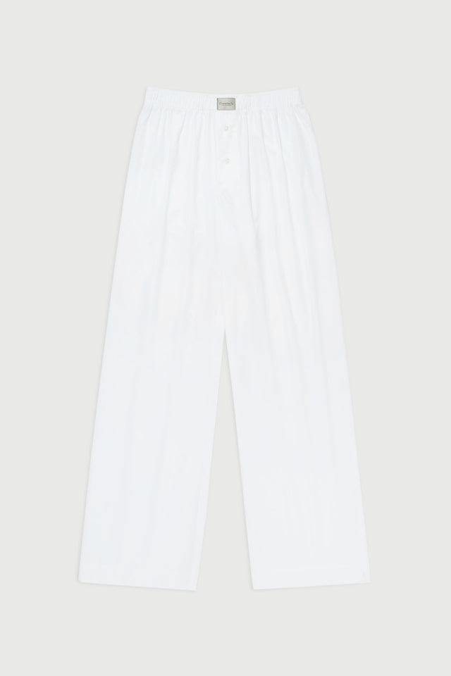 La Boxer Alta, Cotton Poplin, White, Comme Si